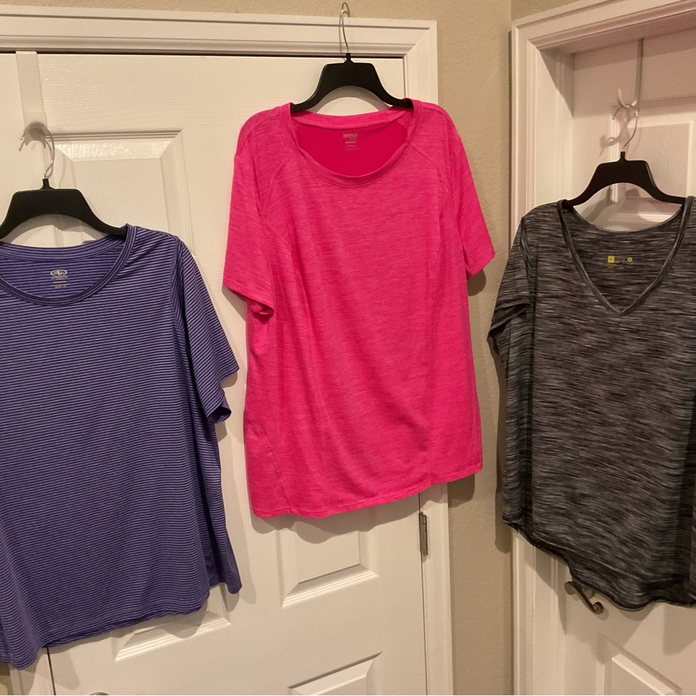 6-pc Women’s Athletic Shirt Bundle 2X/3X
